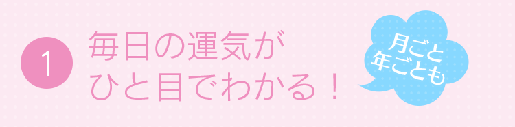 1.毎日の運気が一目でわかる