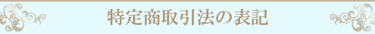 特定商取引法の表記